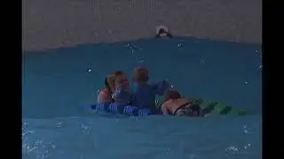 Solar heated swimming pool