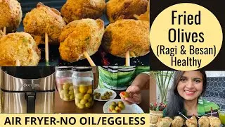 CRISPY FRIED OLIVES in AIR FRYER - NO OIL/EGGLESS - Find Out How/Plating Hacks@ShinewithShobs