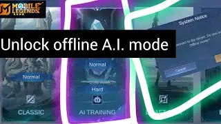 Unlock  Offline A.I mode!!! | Mobile Legends Bang Bang 2025 #mlbb