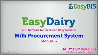 Easy Dairy ERP  Module 3 Milk Procurement EasyBIS