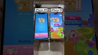 iPhone 15 vs iPhone XR Candy Crush test🧐#shorts #iphonexr #iphone15 #candycrush