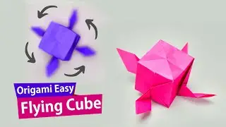 Easy Origami Flying Pop It - Flying Cube Tutorial
