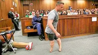 Oscar Pistorius Remove Prosthetic Leg Walks On Stumps In Courtroom