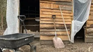 Offgrid HOMESTEAD chicken coop cleaning