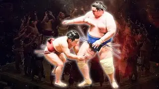 Small sumo wrestlers taking on opponents almost twice their size