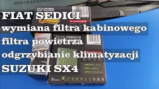 Fiat Sedici - wymiana filtra kabinowego i powietrza, odgrzybianie klimatyzacji - zr&oacute;b to sam