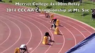 Merritt's 4x100m relay team comes ever so close to a state title