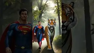 superman VS Tiger #superman #Tiger #evolution #animal #viralshorts #viralvideo