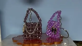 Crystal Bag Keychain Tutorial | DIY Crystal Beaded Bag | Super Easy Tutorial 