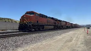 Eastbound BNSF Z Intermodal Train At Verdemont! Fed Ex UPS Priority Train. 5-14-2022