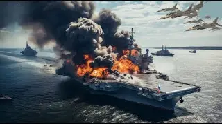 1 minute ago! Russian Su-33 jet pilot destroys US aircraft carrier in a very brutal manner