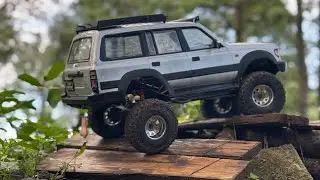 Axial basecamp fitted with an lc80 shell crawling in UP tambakan