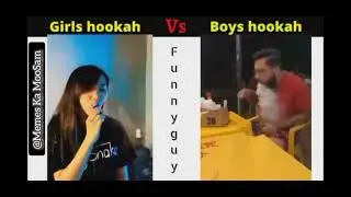 Girls hookah🚬 Vs Boys hookah🚬 #short #funny #meemes #girls #boys