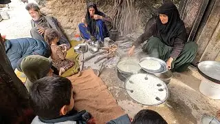 Cooking Rice with Buttermilk on Rainy Day _ Villagers in Iran (2022)