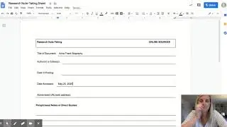 Research Note-Taking Sheet - Google Docs