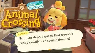 All Isabelle's announcement dialogue (No News variation) | Animal Crossing: New Horizons