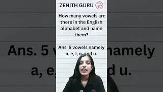 How many vowels are there in the English alphabet? | 1 min Shorts 263 | #zenithguru #salonimam