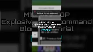 How to Make OP Explosive Bow Tutorial with Command blocks (Bedrock) - Part 2 #shorts
