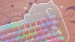 cute keyboard | mini cat64 | unboxing & modding | rgb effects & sound tests ☁