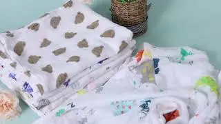 Bamboo Cotton Muslin Swaddle Blankets