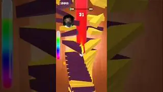 drop stack ball level 206 #shorts  #dropstackball #blackgamerbpt