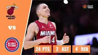 Tyler Herro - 24 Points, 6 Three-Pointers, 2 Assists vs Pistons - 2025-26 Regular Season