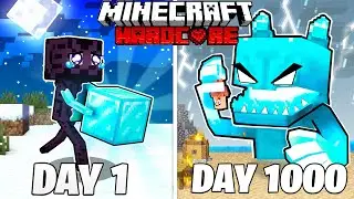 I Survived 1000 Days as a DIAMOND ENDERMAN In Hardcore Minecraft: Full Story