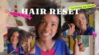 Undo My Braids & Cut My Hair With Me! [french subs] 🌸💗