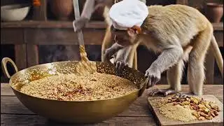 Monkeys Prepare Sankranti Special Sweets | Emotional Village Story | Full Festival Cooking Video