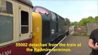 Class 55 No. Deltic 55002 at the Wensleydale Diesel Gala - 8th June 2013