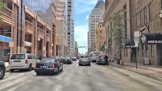 Driving Downtown 4K - Baltimore's Main Street - USA