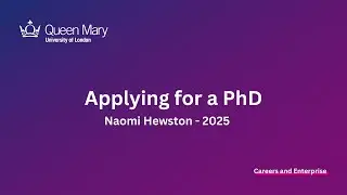 Applying for PhD's - Science and Engineering session