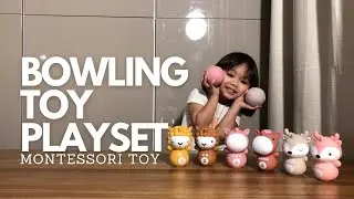 Bowling Set | Montessori Toys Set | Learning Toys with 6 Soft Bowling Pins & 2 Ball Playset