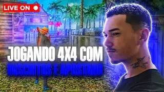 🔴FREE FIRE AO VIVO🔴 🔥JOGANDO 4x4 COM OS INSCRITOS🔥
