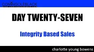 [27] Integrity Based Sales