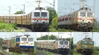 Beautiful CURVING TRAINS | DIESEL and ELECTRIC Trains in Nanded Division | Indian Railways Videos