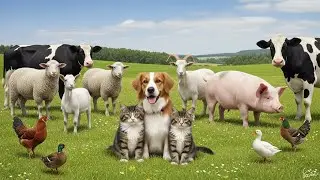 Cute Animal Compilation Horse, Duck, Dog, Monkey, Elephant, Goat, Piglet, Cow   Funny Sounds