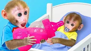Bon Bon Affe k&uuml;mmert sich um krankes Affenbaby und ernten gemeinsam Drachenfr&uuml;chte!🤒🐵🥭