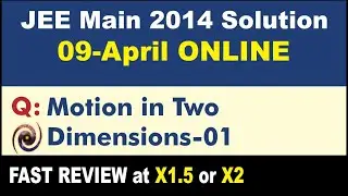 JEE Main 2014 Physics Solutions | Motion in Two Dimensions-01