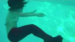 red mermaid swimming!