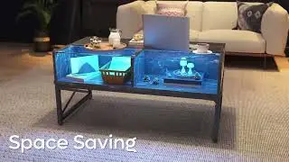 Bestier LED Coffee Tables for Living Room, 42 Inch Large Center Table, Modern Style