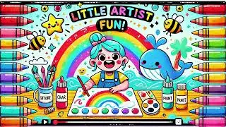 Little Artist, Wild and Free! 🎨✨ | Fun Drawing and Creativity Song for Kids | Babbleoo Art Rhyme