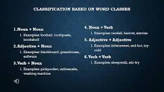 Compounding as a Word Formation Process / Ms Aiswani Chakraborty