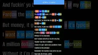 J Cole - ATM | Rhymes Highlighted