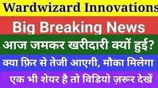 wardwizard innovations share latest news today, wardwizard innovations technical parameters analysis
