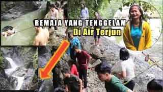 🛑Seorang Remaja Hampir tenggelam di air terjun😱 || air terjun helaowo