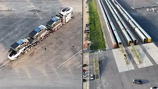 Tesla Gigafactory Texas | 5-15-24 | vehicle transport logistics @tesla Hutto, TX #Cybertruck #ModelY