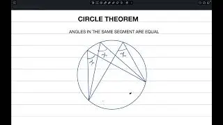 Circle theorem angles in the same segment