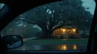 Duerme Profundamente con Lluvia Intensa Dentro del Coche 🌧️ Elimina el Insomnio y Relaja la Mente