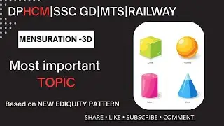⭐ Complete Mensuration-3D|Most important for SSC,Railway and all Govt. exam✅|Most expected question